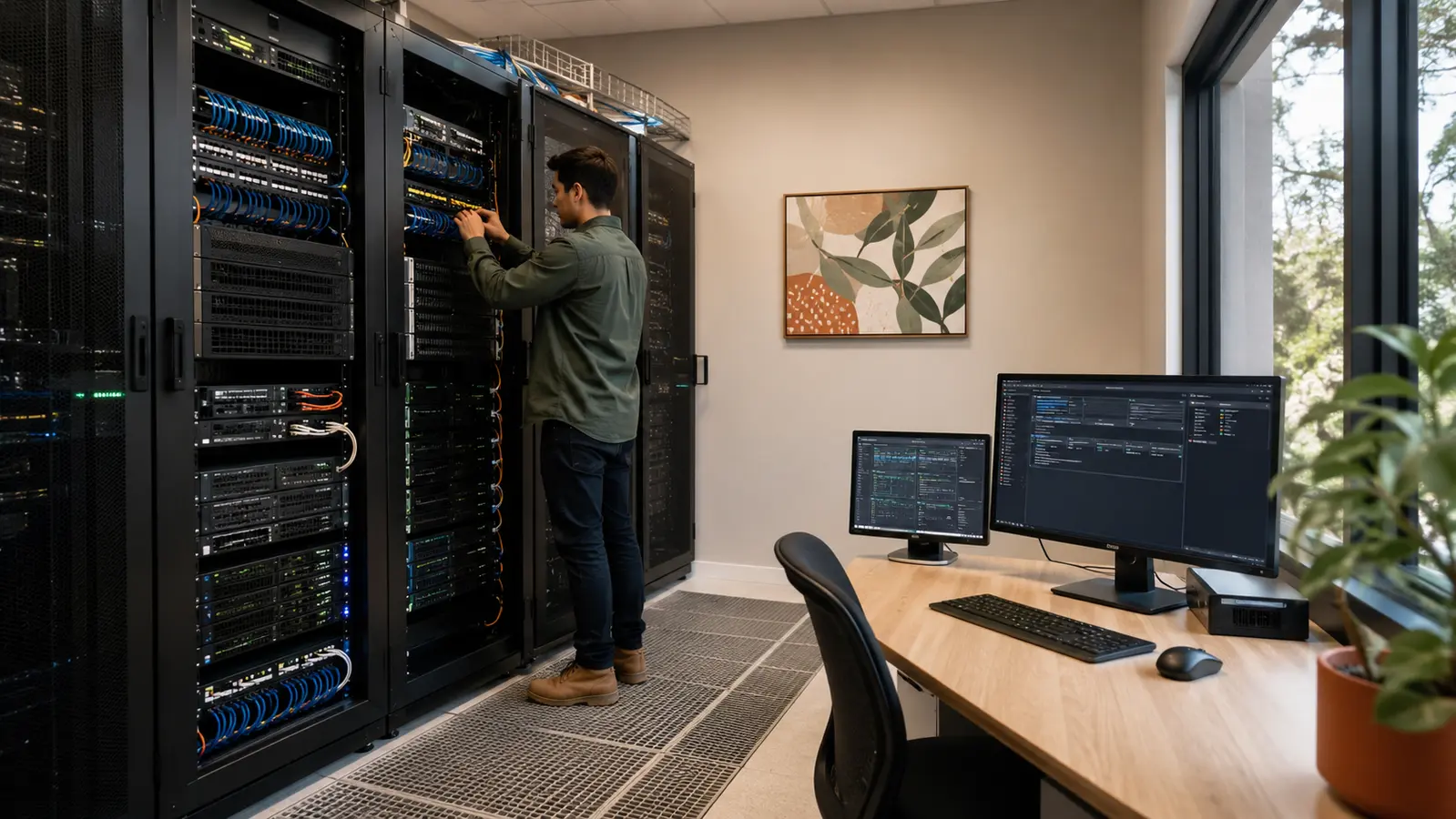 Server deployment infrastructure environment
